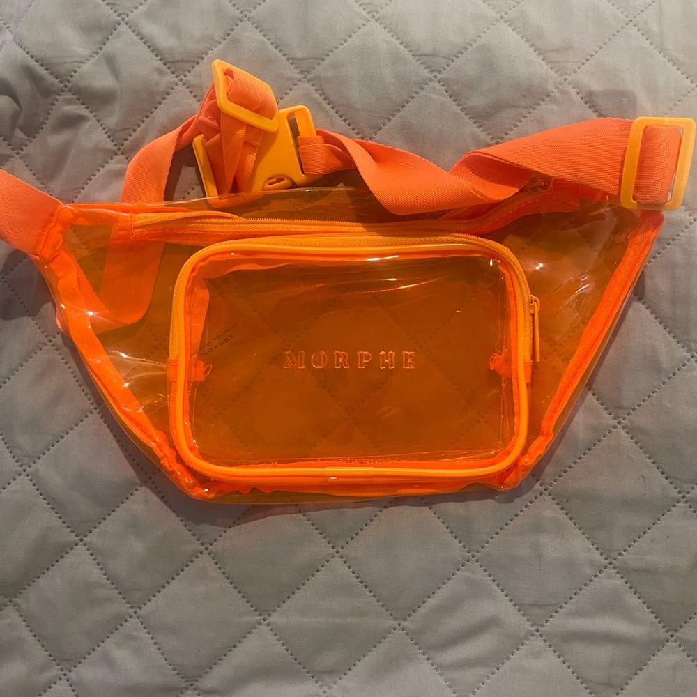 Morphe clear orange waist bag or Fanny pack